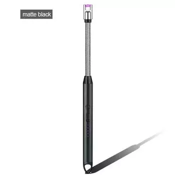 Кухня электрическая USB ветрозащитная зажигалка длинная свеча барбекю газовая плита зажигание пистолет серебряный