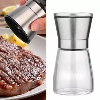 Кухня и мельница для перца, шейкеры из нержавеющей стали на 6 унций, простые в использовании серебряный