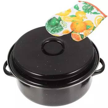 Кухня Индейка Гранитная Духовка Жаровня Формы Для Выпечки Для Гриля Аксессуары Кастрюля Удобная Поставка Эмаль чёрный