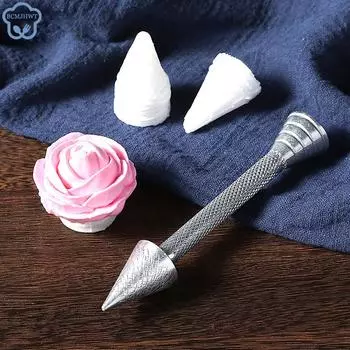 Кухня клейкий рис розы держатель для цветов украшения кондитерские палочки конус для выпечки крем инструменты трубопроводы торт стержень из алюминиевого сплава 101PCS