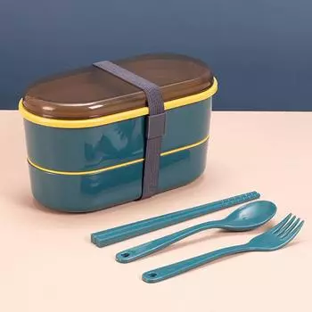 Кухня Микроволновая печь Ланч-бокс Посуда Контейнер для хранения еды Офисный ящик для бенто