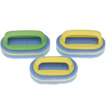 Кухня Ванная Комната Туалет Чистка Волшебная Губка Чистка Стеклянных Стен Ванна Щетка Ручка Губка Керамическая Щетка Для Чистки Оконных Прорезей S жёлтый