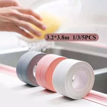Кухня Ванная комната Водонепроницаемые наклейки Утолщенная плита Раковина Водонепроницаемые наклейки Сильные впитывающие наклейки Подоконники Ветрозащитные впитывающие наклейки 1PCS белый