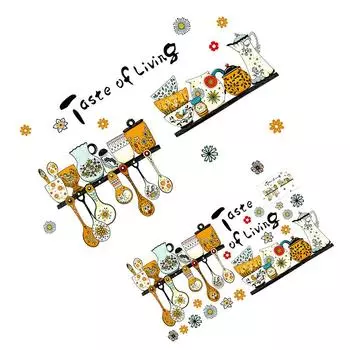 Кухня Винтаж Посуда Наклейки На Стены Главная Гостиная Спальня Украшения