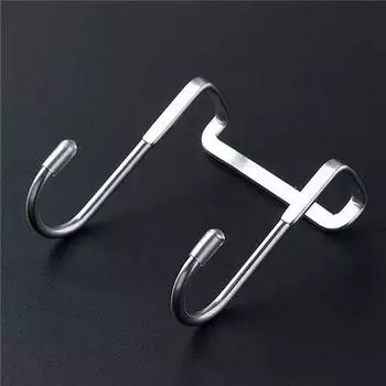 Кухня, ванная комната, шкаф, дверь, задняя дверь, не оставляющая следов задняя дверь, крючок для пальто, S-образный крючок без отверстий чёрный