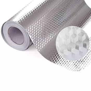 Кухня водонепроницаемая маслостойкая самоклеящаяся алюминиевая фольга наклейка на стену домашний декор