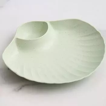 Кухня Завтрак Картофель фри Тарелка С Приправой Подрешетка Бытовая Закуска Сухофруктовая Тарелка Детская Милая Столовая Вертел Кость Тарелка зелёный