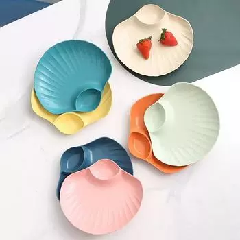 Кухня Завтрак Картофель фри Тарелка С Приправой Подрешетка Бытовая Закуска Сухофруктовая Тарелка Детская Милая Столовая Вертел Кость Тарелка жёлтый