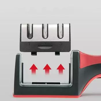 Кухонная 3/4-сегментная точилка для ножей, бытовая многофункциональная ручная 3/4-целевая черная точильный камень other