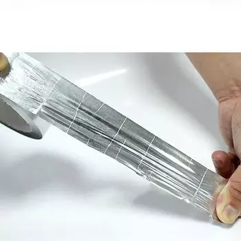 Кухонная алюминиевая фольга Высокотемпературная лента Самоклеящиеся жиронепроницаемые наклейки для варочной панели Влагостойкие Плесень Водонепроницаемые швы Море серебряный