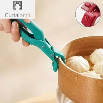 Кухонная анти-ошпаренная тарелка, миска, держатель для кастрюли, силиконовый зажим, анти-горячий зажим, подъемник, аксессуары для кухонной духовки, инструмент красный