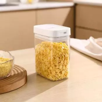 Кухонная бутылка для хранения, герметичный контейнер для пищевых продуктов, герметичный прозрачный контейнер для хранения круп большой емкости, герметичная банка для еды S