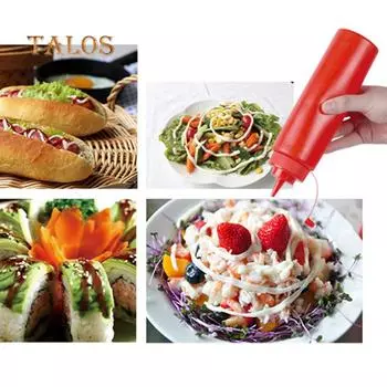 Кухонная бутылка на 8/12/16/24/32 унции, диспенсер для приправ, соуса, уксуса, кетчупа 8oz жёлтый