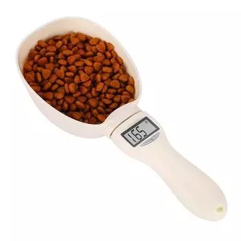 Кухонная цифровая мерная ложка для еды для собак и кошек, 4 единицы измерения, точные весы для измерения корма для собак и домашних животных со светодиодным дисплеем (без батареи) Weighing spoon