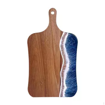 Кухонная деревянная тарелка, разделочные доски с отверстием для подвешивания, декоративная доска для сыра и сухофруктов