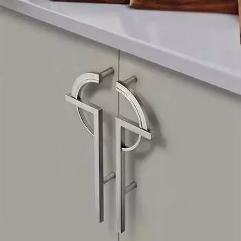 Кухонная фурнитура Ручки для дверных ящиков Ручки для шкафов Ручки для шкафов Мебельный декор Gold drawing-Left