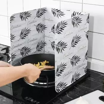 Кухонная газовая плита Алюминиевая фольга Масляный экран Плита Масляный экран для защиты от брызг Изоляционная плита для приготовления пищи Кухонные принадлежности Гаджеты