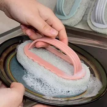 Кухонная губка для чистки ванной комнаты, туалета, стеклянной стены, щетка для чистки с ручкой, губка для ванны, дна ванны, керамические инструменты для чистки ванны