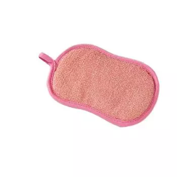 Кухонная губка для мытья посуды, скребок для мытья посуды, не царапающий бытовую губку с шнурком, подвесное полотенце для мытья посуды, грязеотталкивающее средство красный