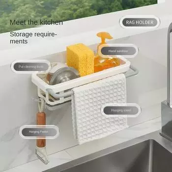 Кухонная губка для посуды, держатель для раковины, полка для слива, полка для хранения, органайзер для ванной комнаты, полки, подвесная стойка, органайзер, аксессуары зелёный