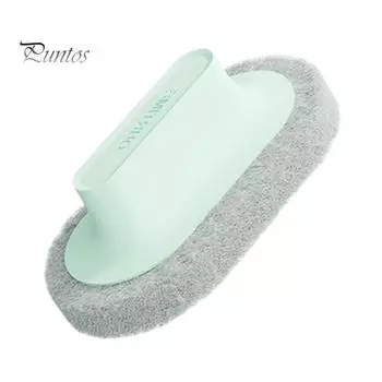 Кухонная губка, щетка для чистки ванны с эргономичной ручкой, угловая скруббер для удаления пятен, скребок для мытья посуды, чистящая губка розовый