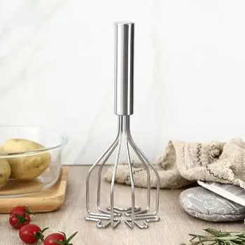 Кухонная картофеледавилка Инструмент Нержавеющая сталь Картофельная давилка Ручная Фрукты Овощи 9.5x25cm