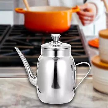 Кухонная кастрюля для масла из нержавеющей стали для плавного наливания Silver 300ml