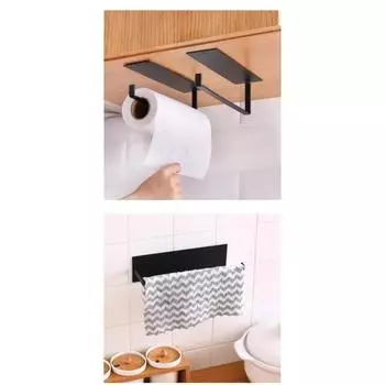 Кухонная кованая вешалка для бумажных полотенец, настенная вешалка для хранения рулонов бумажных салфеток, без перфорации boxed белый