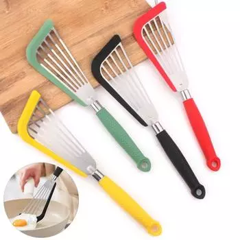 Кухонная лопатка с антипригарным покрытием, термостойкая силиконовая ручка, нескользящая кухонная лопатка красный