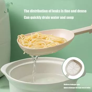 Кухонная ложка для пасты, пельменей, пельменей, длинная ручка, пищевая, термостойкая, спагетти, большая воронка