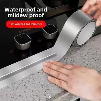 Кухонная маслостойкая лента, водонепроницаемая наклейка на раковину, огнестойкая алюминиевая фольга, устойчивая к высоким температурам, кромка для мойки, кромка, самоклеящаяся 3 cm wide and 5 m long