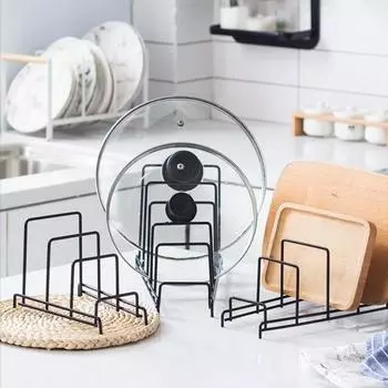 Кухонная металлическая полка для хранения, современная прочная несущая многофункциональная столешница, крышка кастрюли, разделочная доска, резак для тарелок, дисплей, органайзер, держатель A