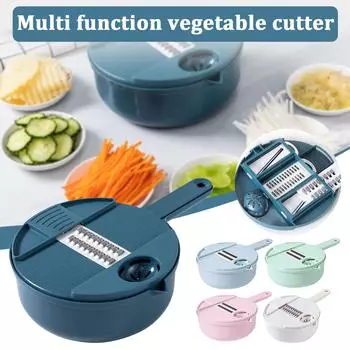Кухонная многофункциональная машина для нарезки овощей и картофеля Househ Artifact синий