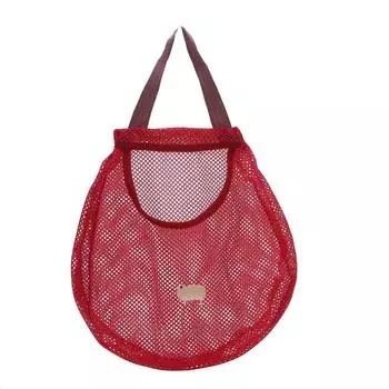 Кухонная многофункциональная настенная подвесная сумка для хранения фруктов и овощей Портативная сетчатая сумка с имбирем, чесноком и луком Дышащая сумка для хранения None красный