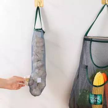 Кухонная многофункциональная подвесная сумка для фруктов и овощей, настенная подвесная сумка для хранения имбиря и чеснока, сетчатая сумка, многоразовый артефакт для хранения 30*41cm