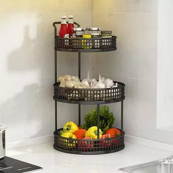 Кухонная многофункциональная полка для хранения приправ лука имбиря чеснока приправа для чеснока имбиря овощная рамка на столешнице