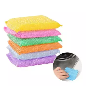Кухонная мочалка, губка, щетка, антипригарная ткань для чистки масла, ткань для стирки, волшебная губка, кухонные аксессуары 4pcs