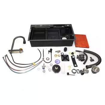 Кухонная мойка профессиональная современная простая стиль утолщенная большая емкость под столешницей из нержавеющей стали Si