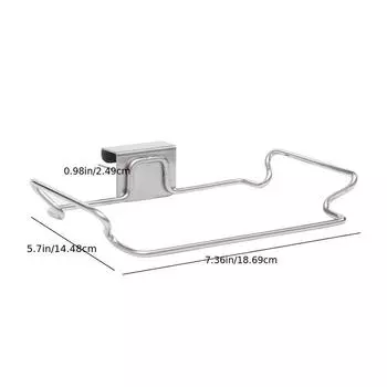 Кухонная мусорная полка, держатель для мусорных мешков на дверце шкафа, мусорная полка из нержавеющей стали с подвесным кронштейном, кухонные гаджеты