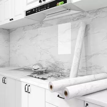 Кухонная наклейка водонепроницаемая, маслостойкая и термостойкая утолщенная стена для варочной панели, обои для рабочего стола 60cm*5m