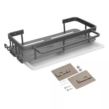 Кухонная настенная полка для раковины, не требующая перфорации, нержавеющая сушилка для посуды над раковиной для дома