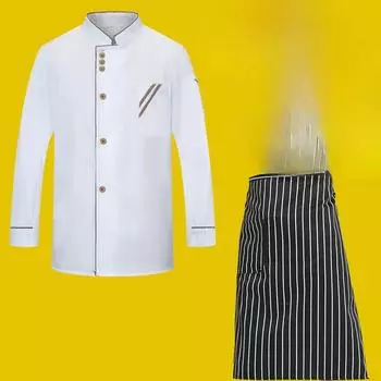 Кухонная одежда Официант Пекарня Униформа Поварская обувь для мужчин Ресторан Короткий рукав Поварская куртка Мужчины Женщины M