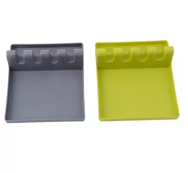 Кухонная пластиковая полка с крышкой для приготовления пищи, кухонный декор, подставка для инструментов, держатель серый