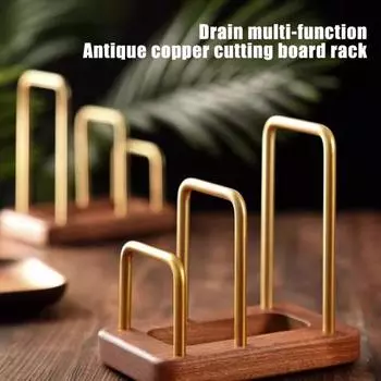 Кухонная подставка для разделочных досок с деревянной основой, многослойная конструкция, устойчивая крышка для кастрюли A