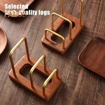 Кухонная подставка для разделочных досок с деревянным основанием, многослойная конструкция, устойчивый держатель для крышек кастрюль, органайзер для хранения противней A