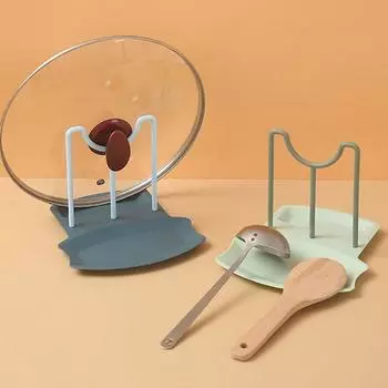 Кухонная полка для хранения тарелок, кастрюль, крышек, держатель для ложек без проколов, кронштейн розовый