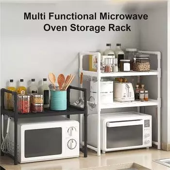 Кухонная полка для хранения вещей, полка для хранения микроволновых печей, столешница, многоуровневая, простая, для уборки, полки, органайзер для кухонных принадлежностей