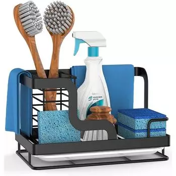 Кухонная полка для слива раковины из нержавеющей стали, держатель для губки, держатель для крана, сушилка для мыла, полотенцесушитель, органайзер для раковины, кухонные принадлежности