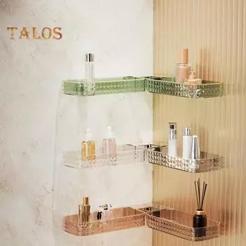 Кухонная полка для специй, дренажный дизайн, пластиковая полка для хранения, удобная полка двойного назначения для хранения кухонного шампуня, бытовые принадлежности чистый