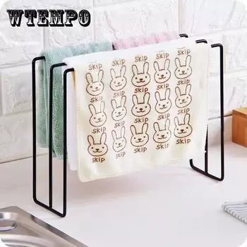 Кухонная полка для тряпок, полка для крышки горшка, вешалка для полотенец, ткань для мытья посуды, губка для мытья посуды, стеллаж для хранения слива, тряпка для сушки, нержавеющая полка для хранения 29.5*22.5cm чёрный
